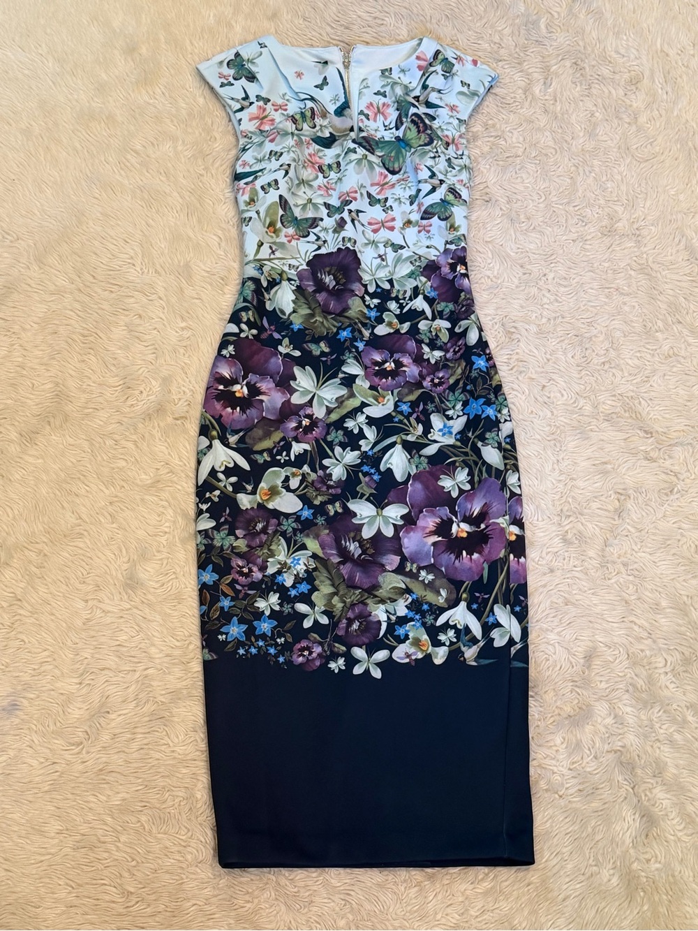 Ted Baker Tiha Dress in Enchantment Floral - Size US 2 - Picture 3 of 8